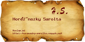 Horánszky Sarolta névjegykártya