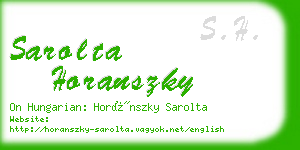 sarolta horanszky business card
